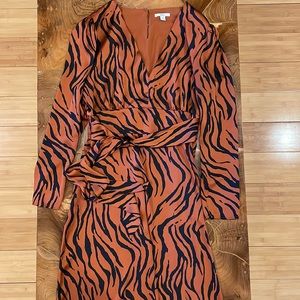 bar lll Satin Tiger Print Dress Size XL